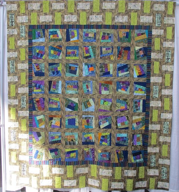 Prison Grid by Cele Stauduhar, quilted by Melissa Quilter